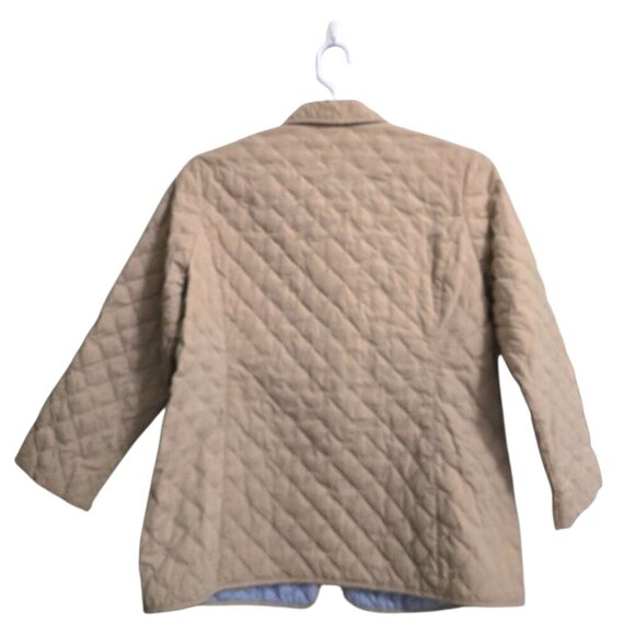 Eddie Bauer Tan Quilted Goose Down Jacket Sz XL - Picture 7 of 12